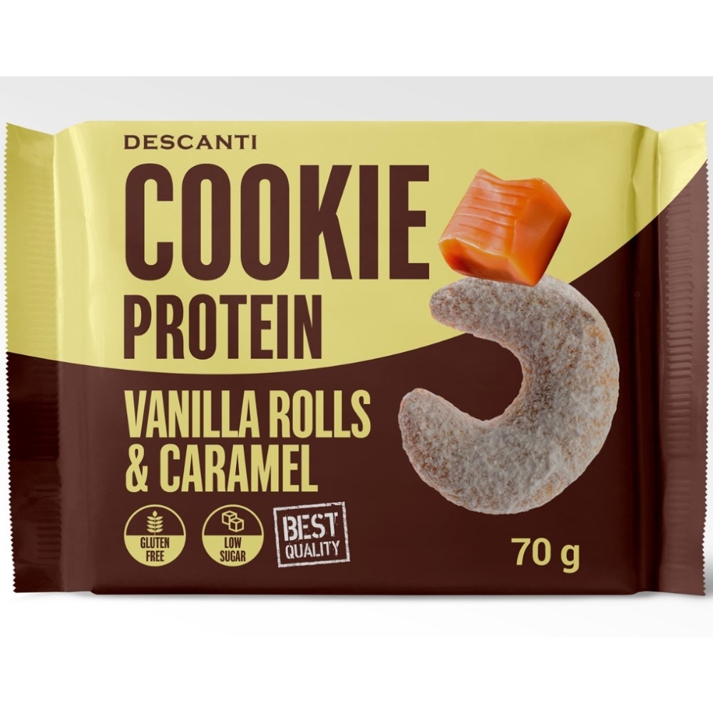 Descanti protein cookie vanilkový rožtek a karamel 70g